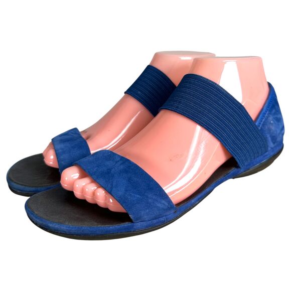 Camper Shoes - Camper Right Nina 21735-058 Blue Suede Strap Sandals Size EU 39 US 9